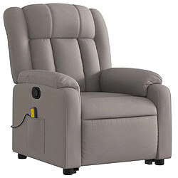 Avis vidaXL Fauteuil inclinable de massage Taupe Tissu