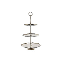 Centre de Table DKD Home Decor Argenté Aluminium (28 x 28 x 47 cm)