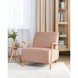 Beliani Fauteuil LESJA Tissu Rose