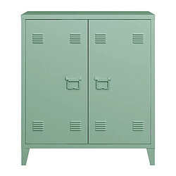 Avis Helloshop26 Casier de bureau armoire meuble de rangement pour bureau atelier chambre acier de bureau métallique à 2 portes 90 x 80 x 33 cm vert pastel mat 03_0006342