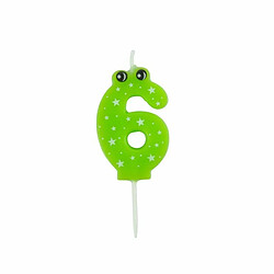 Paris Prix Bougie d'Anniversaire Chiffre 6 5cm Vert