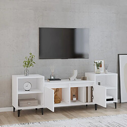 Avis Maison Chic Meuble TV scandinave - Banc TV pour salon Blanc 160x35x55 cm Bois d'ingénierie -MN42739