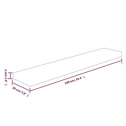 Acheter vidaXL Panneau d'étagère 100x20x4 cm Bois de chêne massif non traité