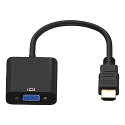 Avizar Adaptateur HDMI Mâle vers VGA Femelle Qualité Image HD 1080p Compact 20cm Noir