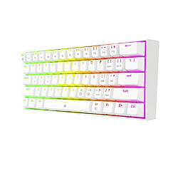 Acheter Redragon K630 Dragonborn Blanc ? Clavier mécanique Gaming 60% ? Compact ? 61 Touches ? Clavier Gamer TKL pour Jeux ? Interrupteurs Marron ? Éclairage RGB