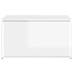 Acheter vidaXL Banc d'entrée 80x40x45 cm Blanc brillant Bois d'ingénierie