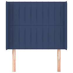 Avis Maison Chic Tête de lit scandinave avec oreilles,meuble de chambre Bleu 93x16x118/128 cm Tissu -MN62642