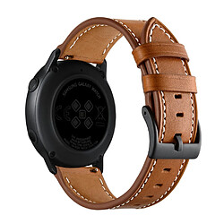 Bracelet en cuir véritable marron pour votre Samsung Galaxy Watch Active1/Active2 40mm/44mm