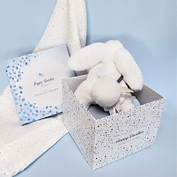 Acheter Doudou pantin Happy glossy blanc - Doudou et compagnie