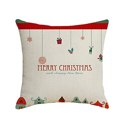 P51 4PCS 45 * 45cm Christmas De Noël Lettres Modèle Taie d'oreiller Taie d'oreiller Tampon Coussin Coussin Coussin House Meuble Décoration