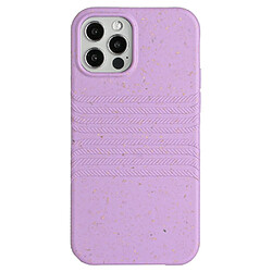 Coque en TPU + paille de blé entièrement biodégradable pour votre iPhone 11 Pro 5.8 pouces - violet