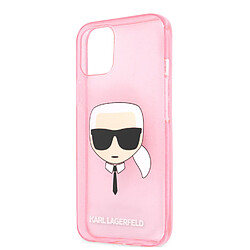 Acheter Karl Lagerfeld KLHCP13XKHTUGLP Coque pour iPhone 13 Pro Max 6,7' Rose pailleté Karl's Head