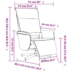 vidaXL Fauteuil inclinable de massage repose-pieds marron similicuir pas cher