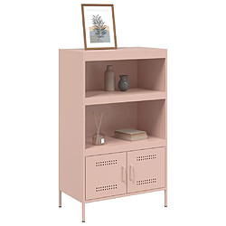 Avis vidaXL Buffet haut rose 68x39x113 cm acier