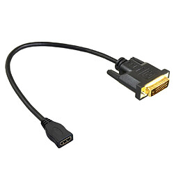 Câble HDTV vers DVI-I 24 + 1 câble adaptateur vidéo mâle / femelle M / F pour PC type C pas cher