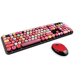 Combinaison de bureau clavier et souris sans fil 2.4G pour filles