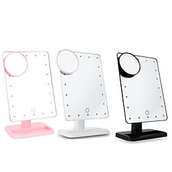 Acheter Wewoo Miroir à capteur tactile portable avec lampe de bureau rose