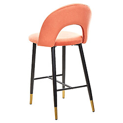 Beliani Tabouret de bar Set de 2 Velours Corail FALTON pas cher