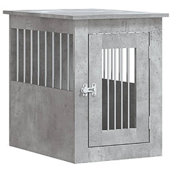 vidaXL Meuble de cage pour chiens gris béton 45x62x59 cm