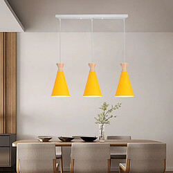 Stoex Lustre Suspension E27,Lampe Suspension en Nordique pour Salon Cuisine Chambre - Jaune