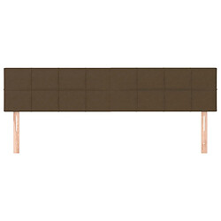 Avis Maison Chic Lot de 2 Têtes de lit design pour chambre - Décoration de lit Marron Foncé 90x5x78/88 cm Tissu -MN12784