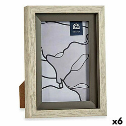 Gift Decor Cadre photo 13,5 x 18,8 x 2 cm Verre Gris Beige Plastique (6 Unités)