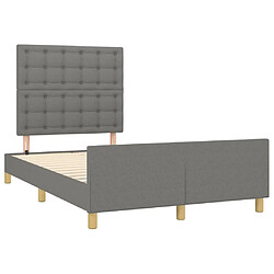 Acheter Maison Chic Lit adulte - Cadre Structure de lit avec tête de lit Contemporain Gris foncé 120x200 cm Tissu -MN43114