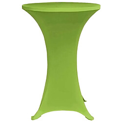 Avis Decoshop26 Housse de table extensible 2 pcs Ø 60 cm Verte DEC022380