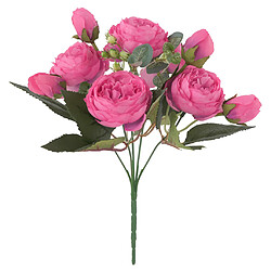 Lot de 2 Bouquets de Fleurs Artificielles Pivoine Plantes Décoratives En Soie pas cher