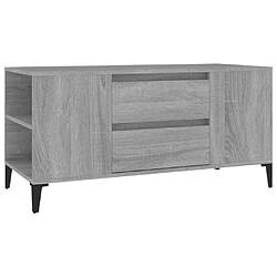 Maison Chic Meuble TV scandinave gris - Banc TV pour salon Sonoma 102x44,5x50 cm Bois d'ingénierie -MN16245