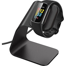 Station de chargement compatible avec Fitbit Charge 5/Luxe, support de charge en aluminium de remplacement, socle d'accessoires de station d'accueil avec cordon USB de 1,2 m pour montre intelligente Charge 5/Luxe