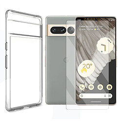 Coque souple silicone de protection transparent + verre trempé pour Google Pixel 7 Pro 5G 6.7" - Visiodirect -