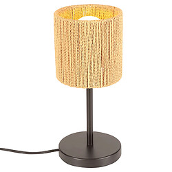 Stoex Lampe De Table Tissé En Corde De Chanvre Lampe De Bureau Rétro Lampe De Chevet En Corde De Chanvre, E27 Pour Table De Chevet, Bureau