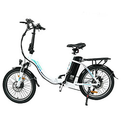 KAISDA K7 Vélo de cyclomoteur électrique pliant 20 * 1,95 pouces Pneu 350W Moteur - Blanc