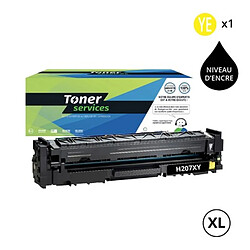 TONER SERVICES Toner Compatible HP 207X Jaune (Avec puce)