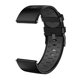 Bracelet en silicone 22mm, 3 rangées de trous, bicolore, noir pour votre Samsung Galaxy Watch3 45mm/Galaxy Watch 46mm/Gear S3 Frontier/Gear S3 Classic