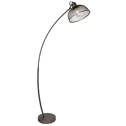 Globo Lighting Lampadaire arc design vintage Moniga - H. 160 cm - Gris chromé