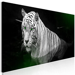 Artgeist Tableau - Shining Tiger (1 Part) Green Narrow [150x50]