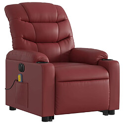 Avis Maison Chic Fauteuil Relax pour salon, Fauteuil inclinable de massage électrique rouge bordeaux -GKD78659