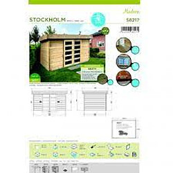 Solid Abri jardin bois Stockholm - 11.27 m² - 4.02 x 2.8 x 2.19 m - 28 mm