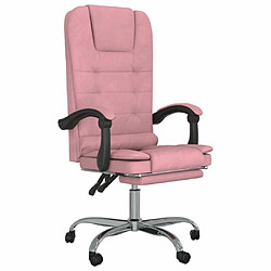 Maison Chic Fauteuil de massage inclinable de bureau,Fauteuil luxe de relaxation Rose Velours -MN62443