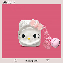 GUPBOO Airpods Coque Housse Étui Protecteur Compatible pour AirPods 3-Dessin animé KT chat femelle transparente