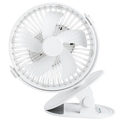 Acheter Mini Ventilateur de Bureau USB à 5 Vitesses Ventilateur de Refroidissement à Air Portable Ventilateur à Clip à Angle Réglable à Rotation de 360 Degrés avec Lumière LED pour la Maison d'été