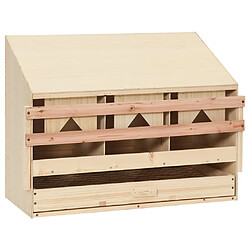 Avis vidaXL Pondoir 3 compartiments 72x33x54 cm bois de pin massif