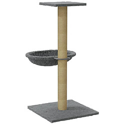 Acheter Helloshop26 Arbre à chat meuble tour grimper jouet grattage grattoir escalade plateforme avec griffoir en sisal clair 74 cm gris 02_0022441