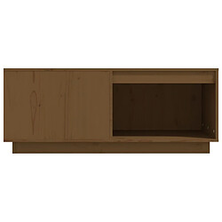 ComfortXL Table Basse Marron Miel 100x101x40,5 Cm Bois Massif De Pin pas cher