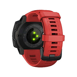 Avis Wewoo Bracelet pour montre connectée Dragonne de remplacement en silicone Garmin Instinct 22mm Rouge