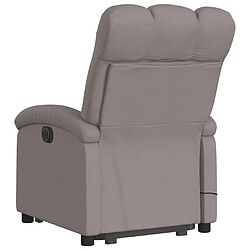 Avis vidaXL Fauteuil inclinable de massage Taupe Tissu