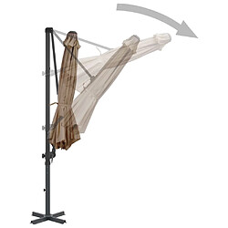 Acheter Maison Chic Parasol Jardin | Parasol en porte-à-faux avec poteau en aluminium 300 cm Taupe - GKD59040