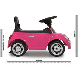 Jamara Push-car Fiat 500 - couleur rose vif